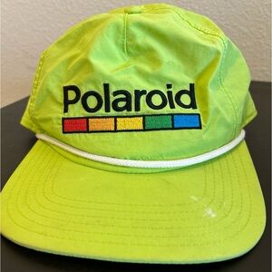 Polaroid neon hat 90s party style snapback
